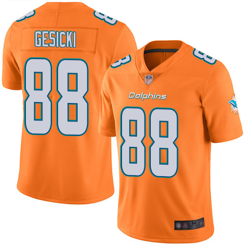 Nike Miami Dolphins #88 Mike Gesicki Orange Youth Stitched NFL Limited Rush Jersey->youth nfl jersey->Youth Jersey